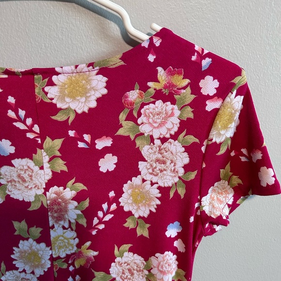 Aeropostale Pink Floral Y2K Wrap Style Dress-Sm - Picture 7 of 7